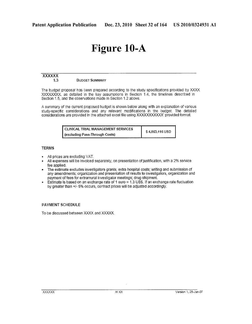 METHOD AND ARTICLE OF MANUFACTURE FOR PERFORMING CLINICAL TRIAL BUDGET ANALYSIS - diagram, schematic, and image 33