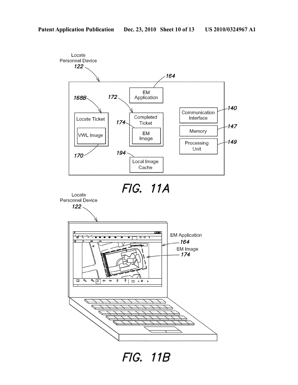 MANAGEMENT SYSTEM, AND ASSOCIATED METHODS AND APPARATUS, FOR DISPATCHING TICKETS, RECEIVING FIELD INFORMATION, AND PERFORMING A QUALITY ASSESSMENT FOR UNDERGROUND FACILITY LOCATE AND/OR MARKING OPERATIONS - diagram, schematic, and image 11