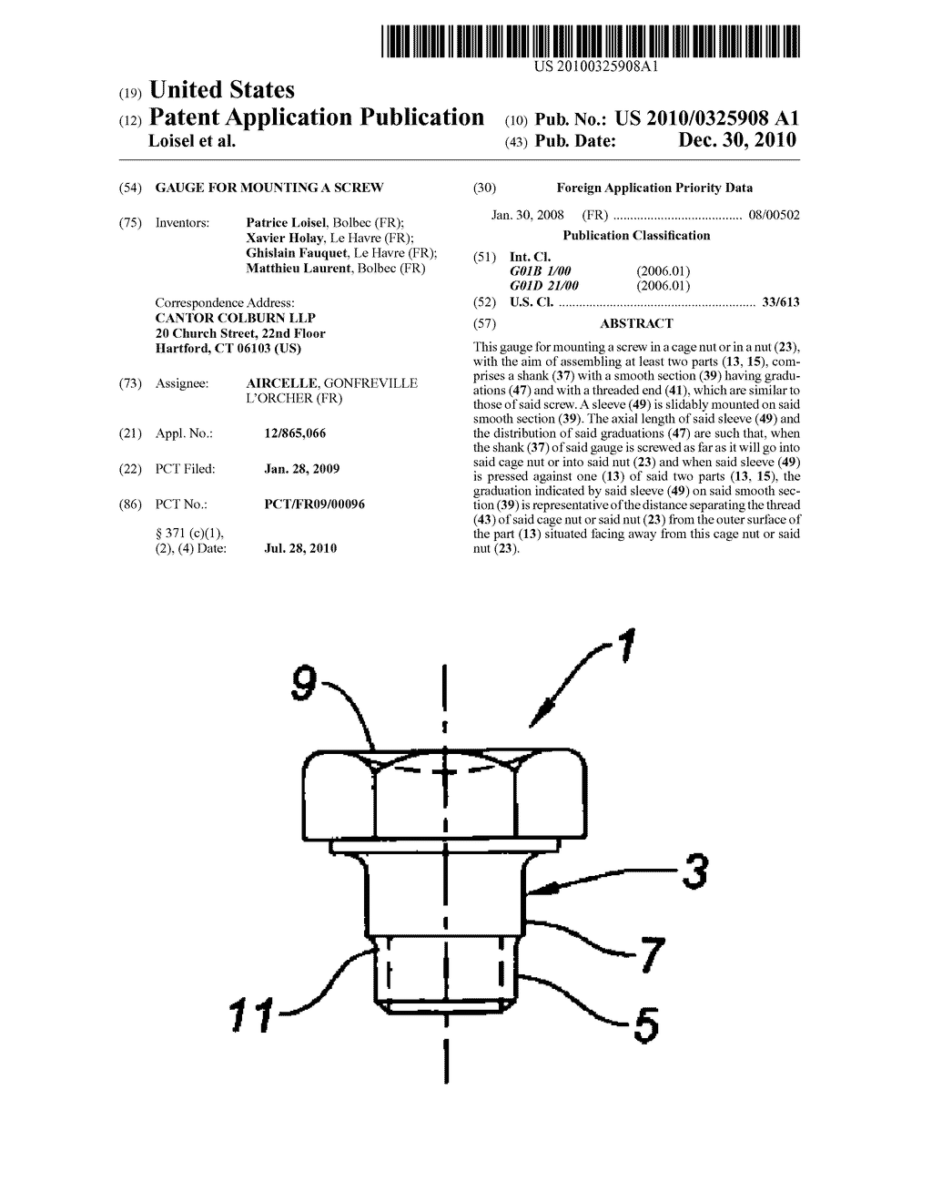 GAUGE FOR MOUNTING A SCREW - diagram, schematic, and image 01