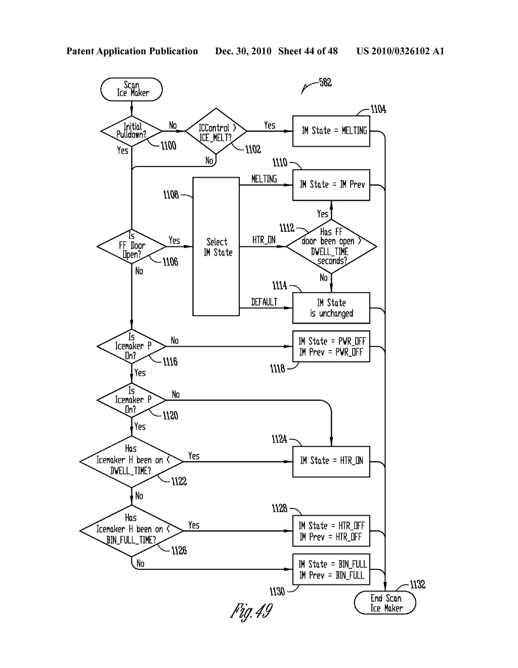 INSULATED ICE COMPARTMENT FOR BOTTOM MOUNT REFRIGERATOR WITH CONTROLLED DAMPER - diagram, schematic, and image 45