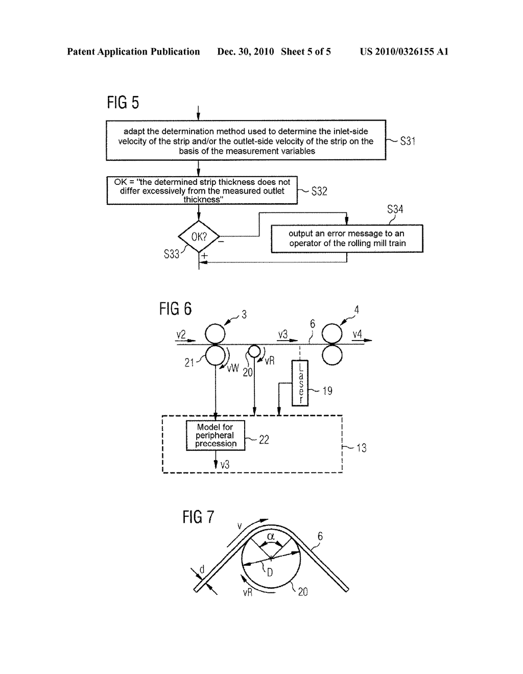 OPERATING METHOD FOR A MULTI-STAND ROLLING MILL TRAIN WITH STRIP THICKNESS DETERMINATION ON THE BASIS OF THE CONTINUITY EQUATION - diagram, schematic, and image 06