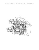 Narrow profile horizontally-opposed engine diagram and image