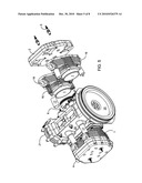 Narrow profile horizontally-opposed engine diagram and image