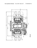 Narrow profile horizontally-opposed engine diagram and image