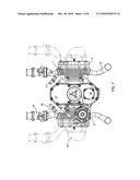 Narrow profile horizontally-opposed engine diagram and image