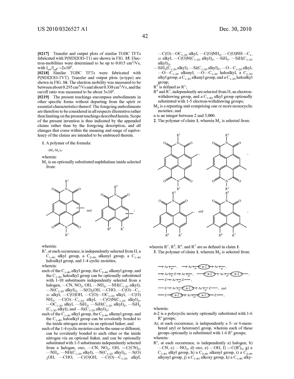 NAPHTALENE-IMIDE SEMICONDUCTOR POLYMERS - diagram, schematic, and image 61