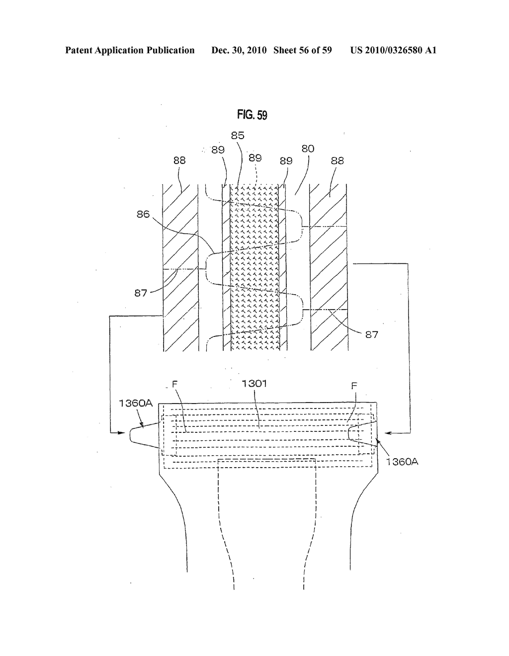 Method for manufacturing an absorbent body of a body fluid absorbing article - diagram, schematic, and image 57