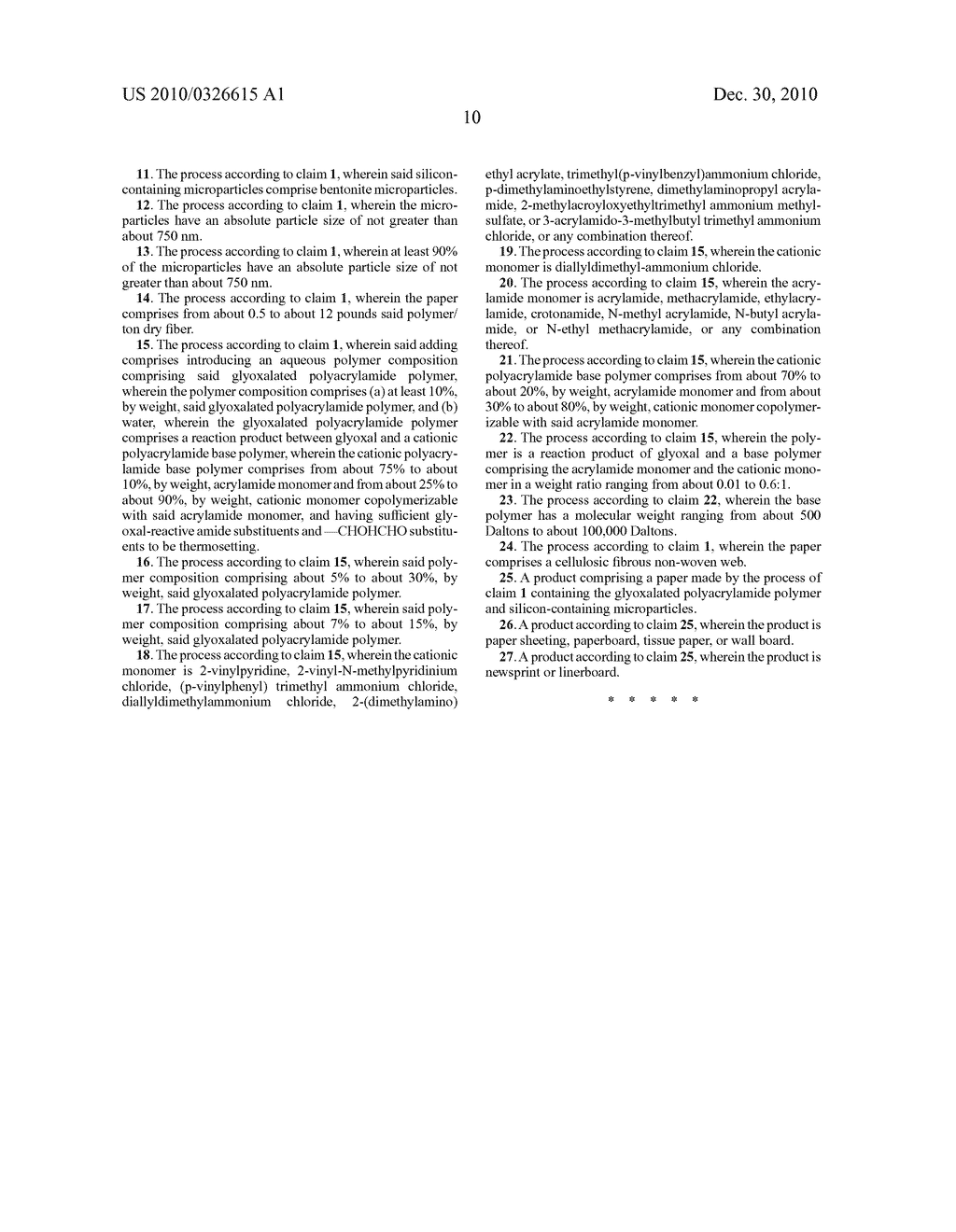 Papermaking And Products Made Thereby With High Solids Glyoxalated-Polyacrylamide And Silicon-Containing Microparticle - diagram, schematic, and image 11