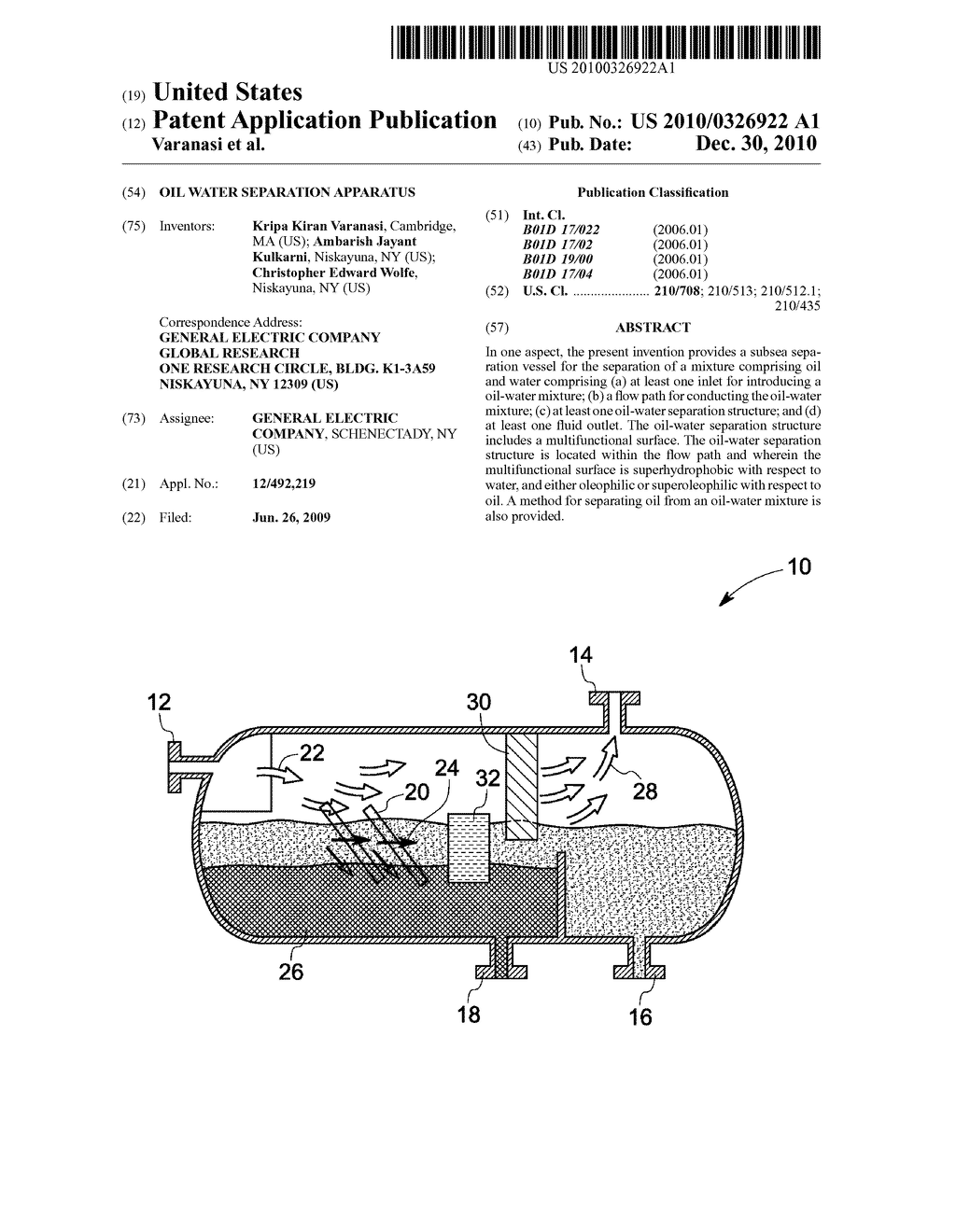 OIL WATER SEPARATION APPARATUS - diagram, schematic, and image 01