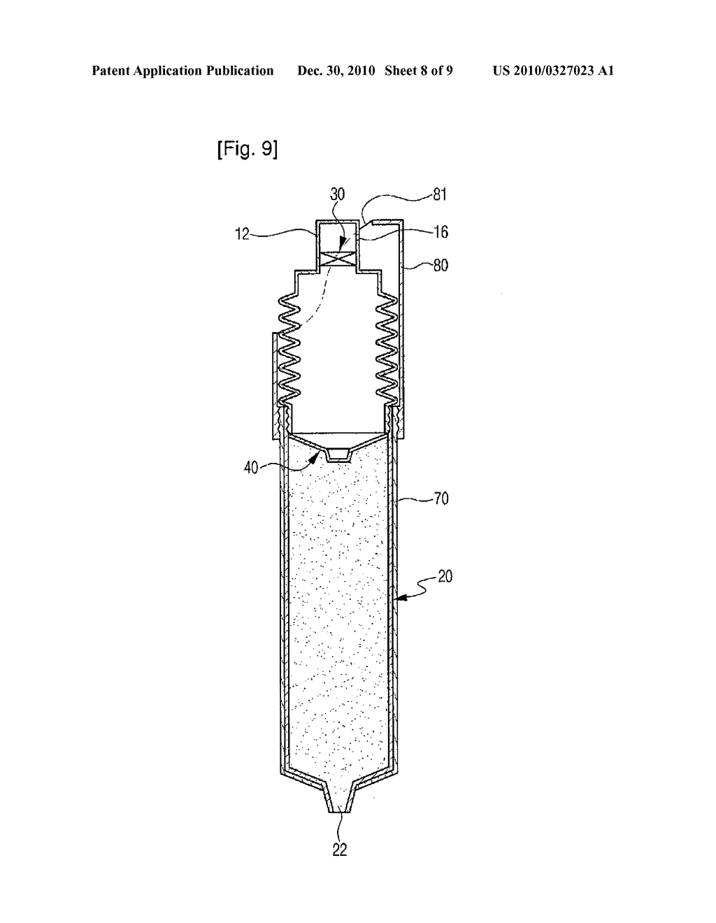 AIR PUMP TYPE OPERATION DEVICE AND A CONTAINER USING THE SAME - diagram, schematic, and image 09