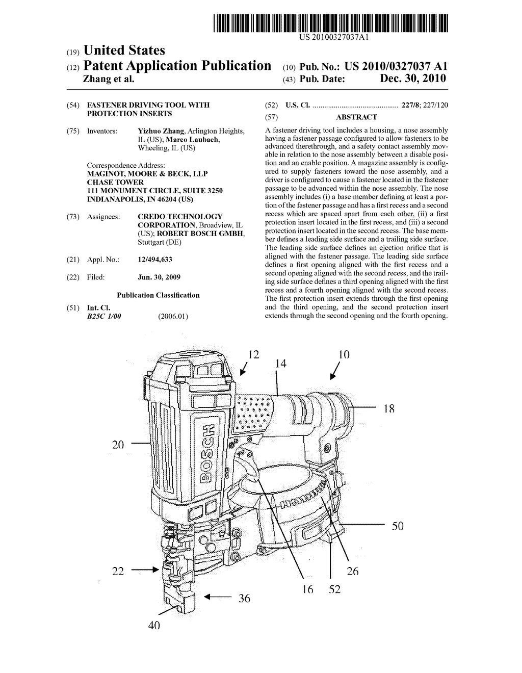 FASTENER DRIVING TOOL WITH PROTECTION INSERTS - diagram, schematic, and image 01