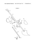 Shovel lifting/throwing device diagram and image