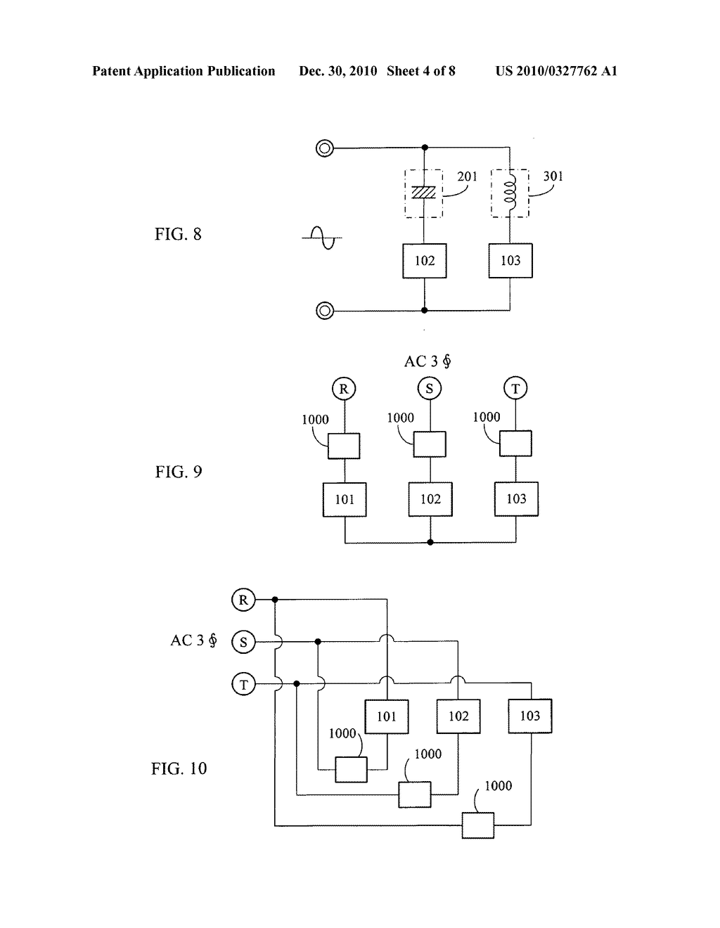 Lighting device with optical pulsation suppression by polyphase-driven electric energy - diagram, schematic, and image 05