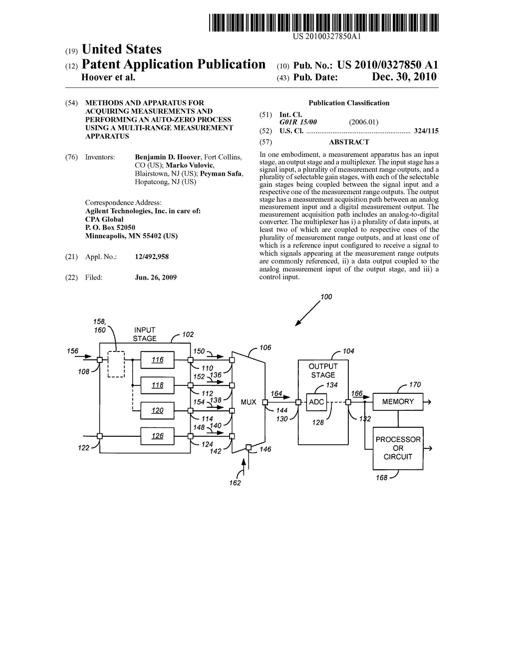 METHODS AND APPARATUS FOR ACQUIRING MEASUREMENTS AND PERFORMING AN AUTO-ZERO PROCESS USING A MULTI-RANGE MEASUREMENT APPARATUS - diagram, schematic, and image 01