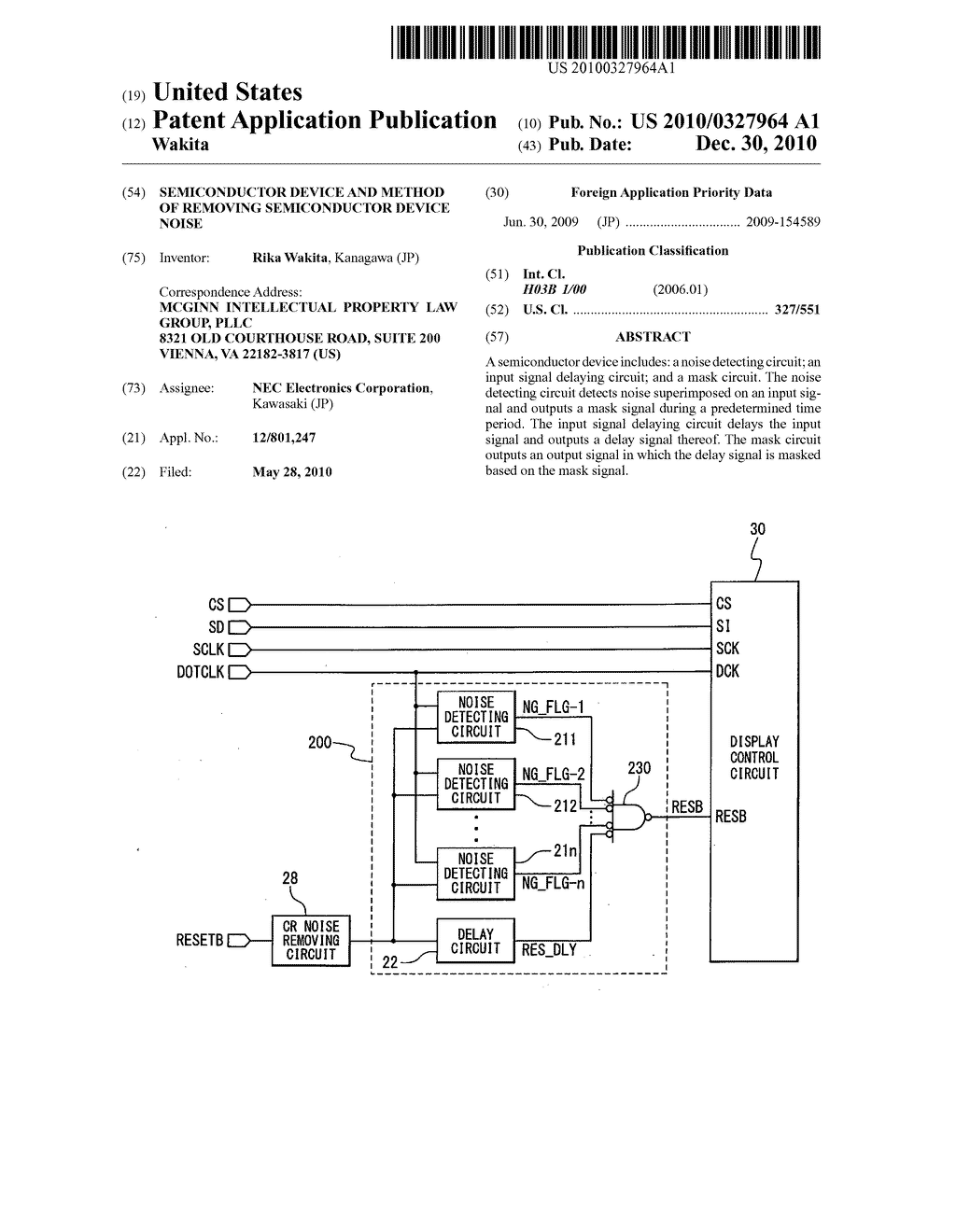 Semiconductor device and method of removing semiconductor device noise - diagram, schematic, and image 01