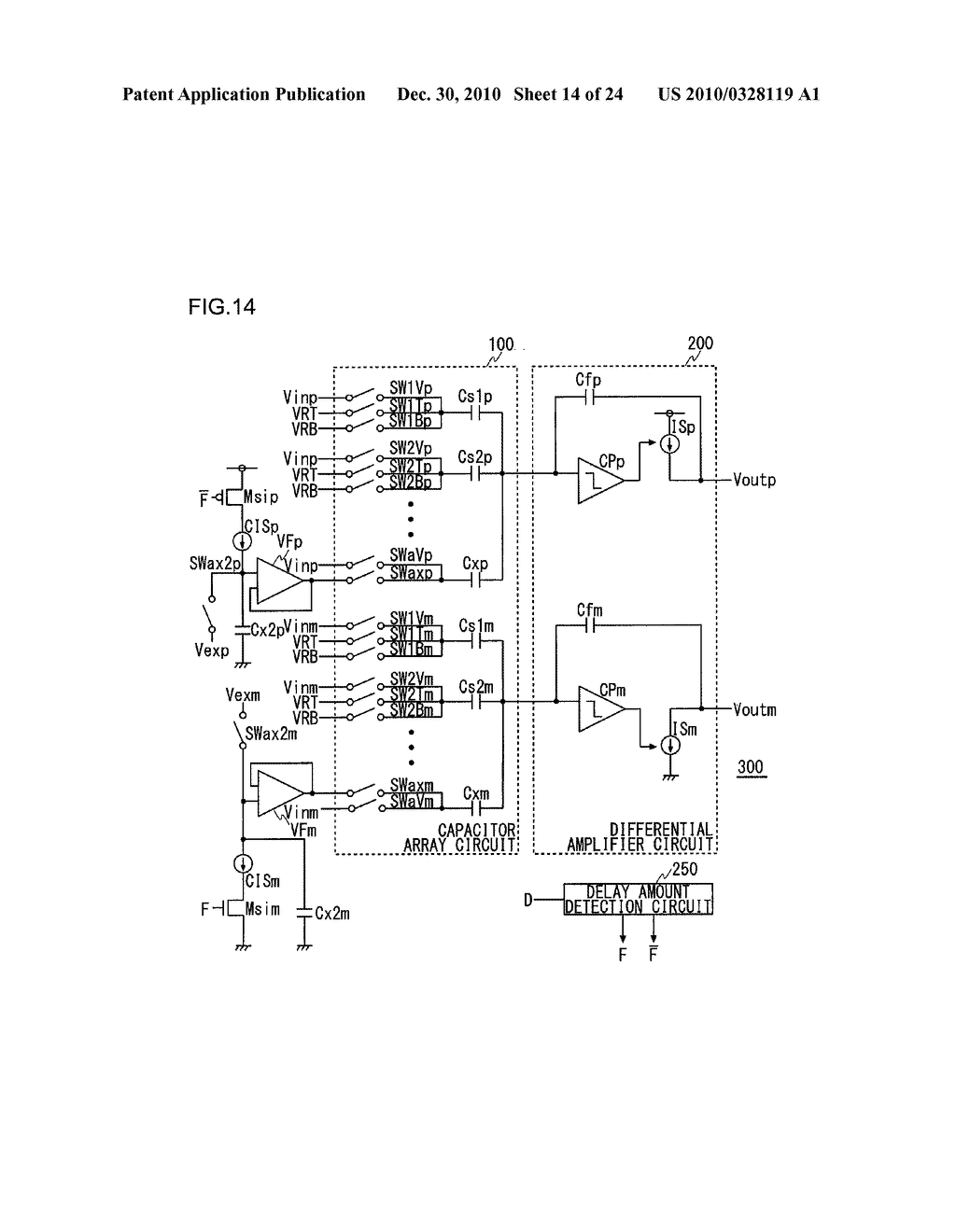SWITCHED-CAPACITOR CIRCUIT HAVING A CAPACITOR ARRAY CIRCUIT, AND ANALOG-TO-DIGITAL CONVERTER USING SAID SWITCHED-CAPACITOR CIRCUIT - diagram, schematic, and image 15
