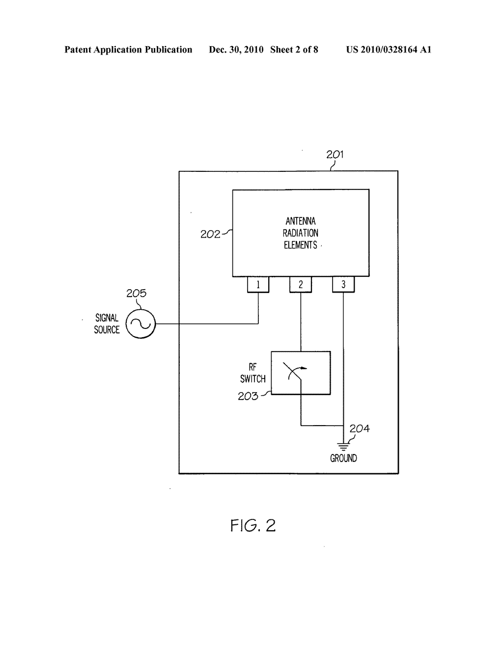 SWITCHED ANTENNA WITH AN ULTRA WIDEBAND FEED ELEMENT - diagram, schematic, and image 03