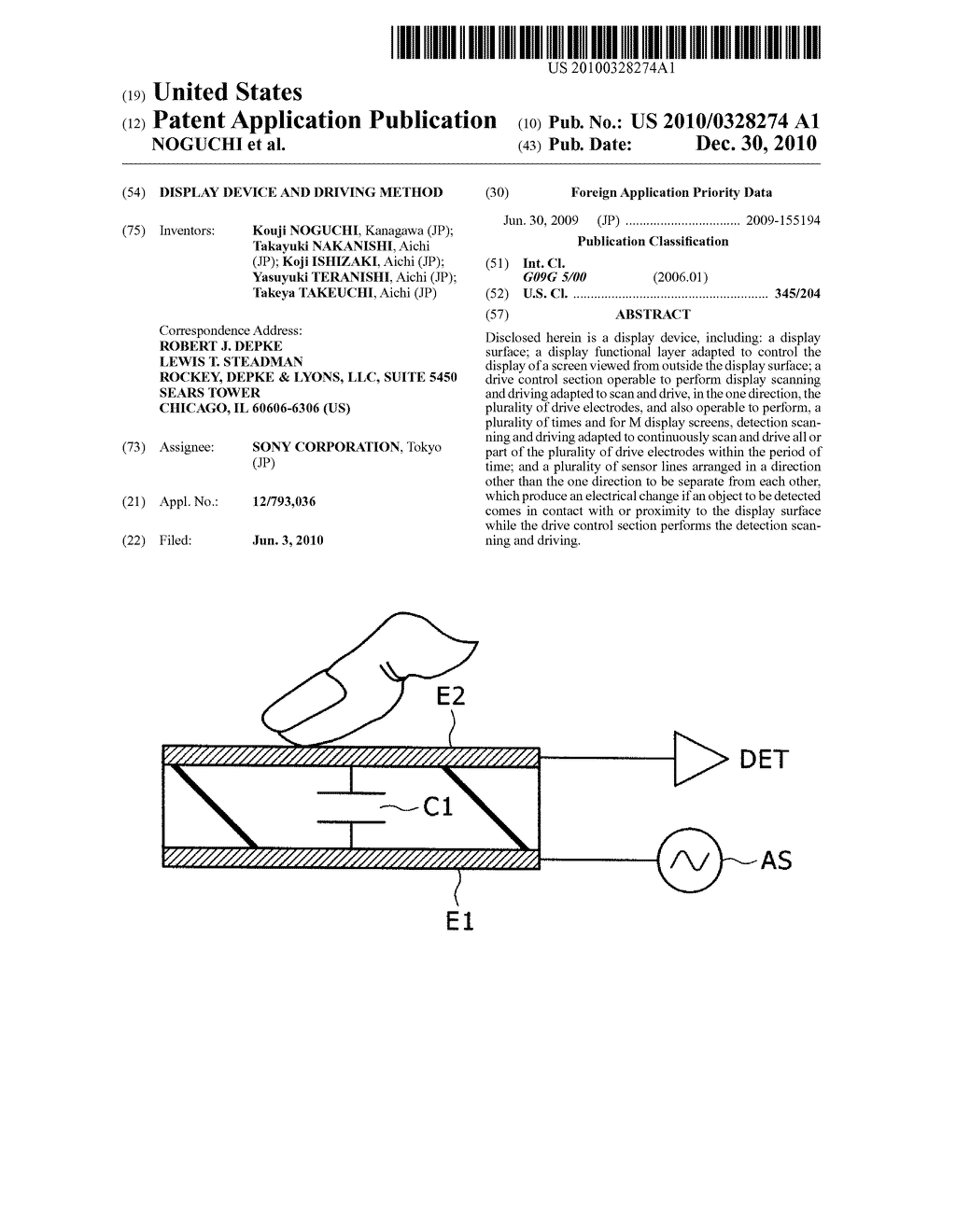 DISPLAY DEVICE AND DRIVING METHOD - diagram, schematic, and image 01