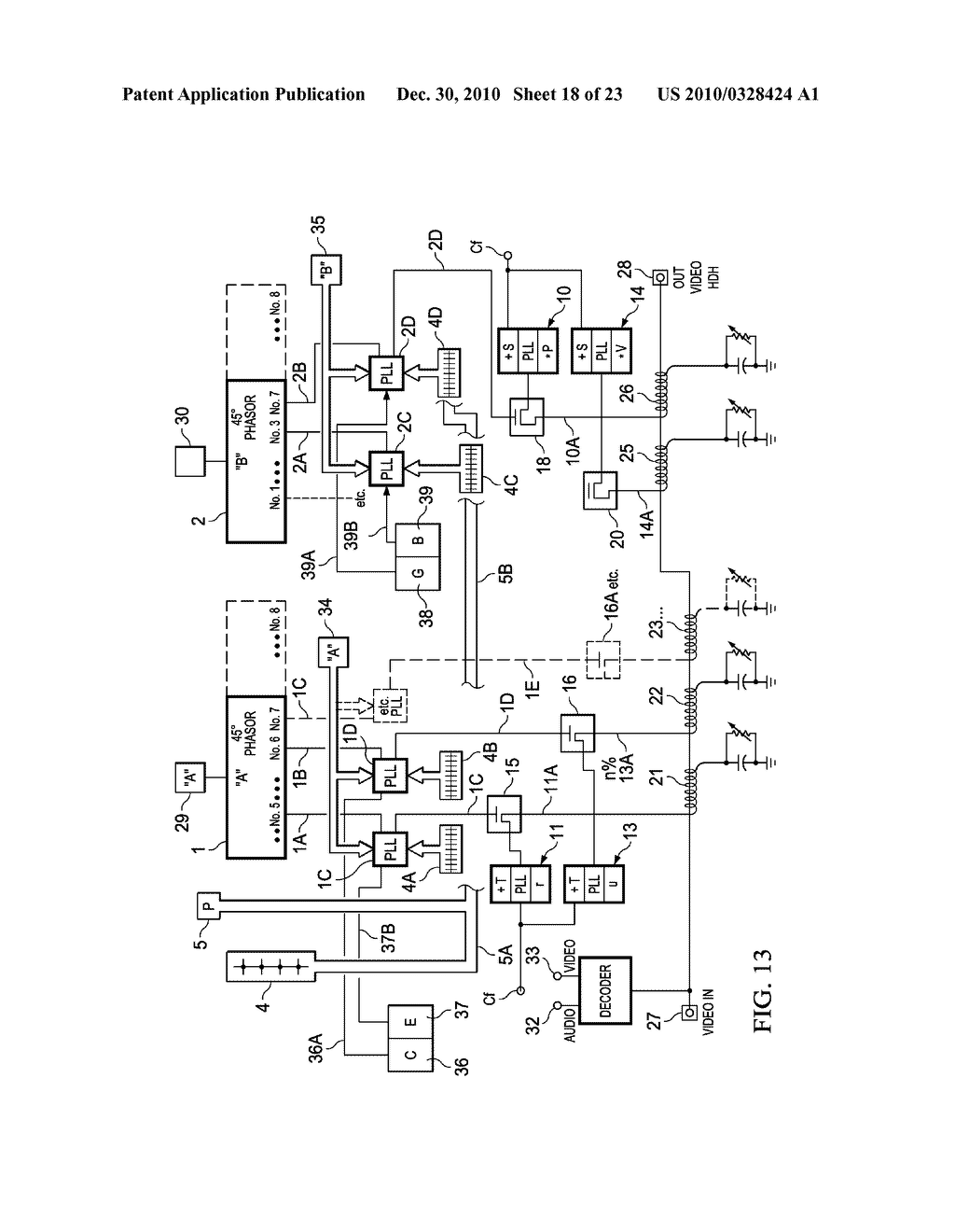 METHOD AND APPARATUS FOR 3-D ELECTRON HOLOGRAPHIC VISUAL AND AUDIO SCENE PROPAGATION IN A VIDEO OR CINEMATIC ARENA, DIGITALLY PROCESSED, AUTO LANGUAGE TRACKING - diagram, schematic, and image 19