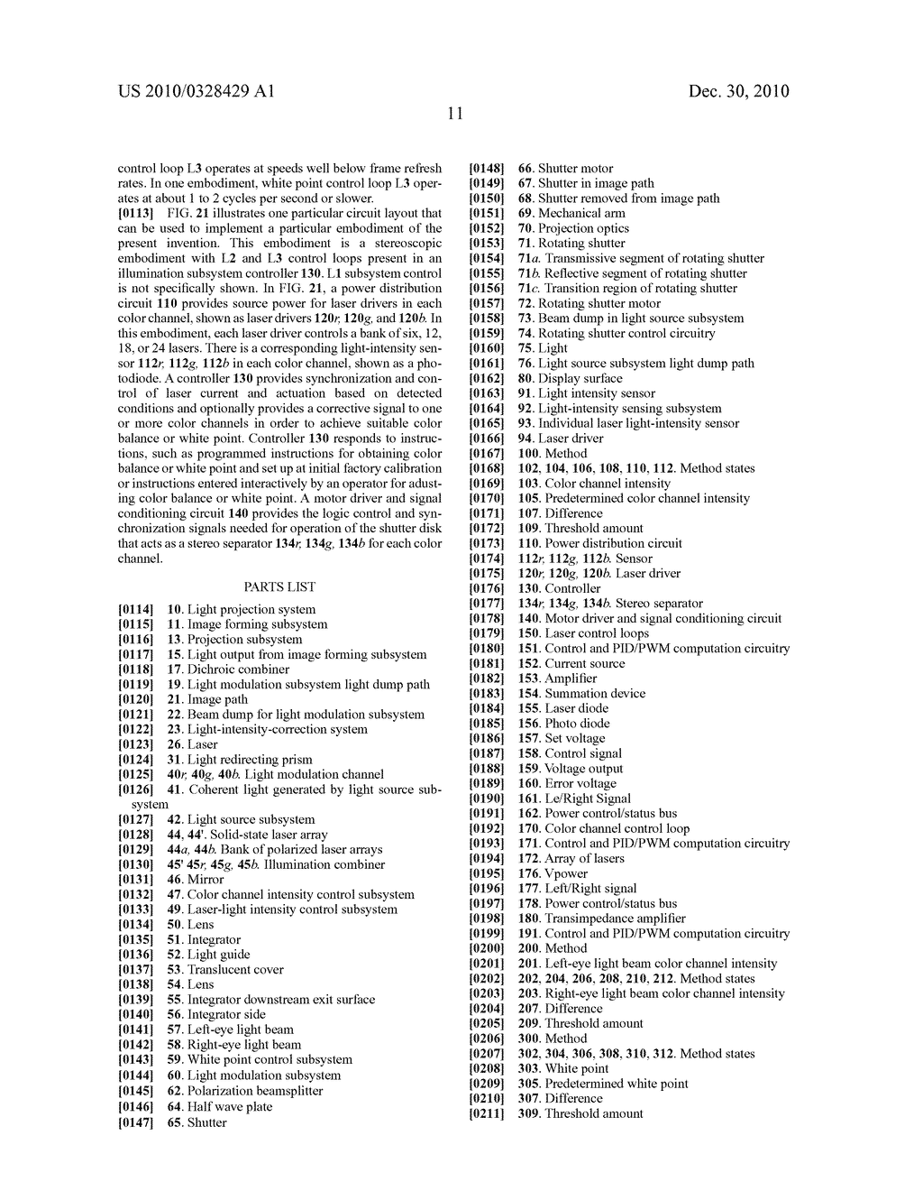 STEREOSCOPIC IMAGE INTENSITY BALANCING IN LIGHT PROJECTOR - diagram, schematic, and image 33