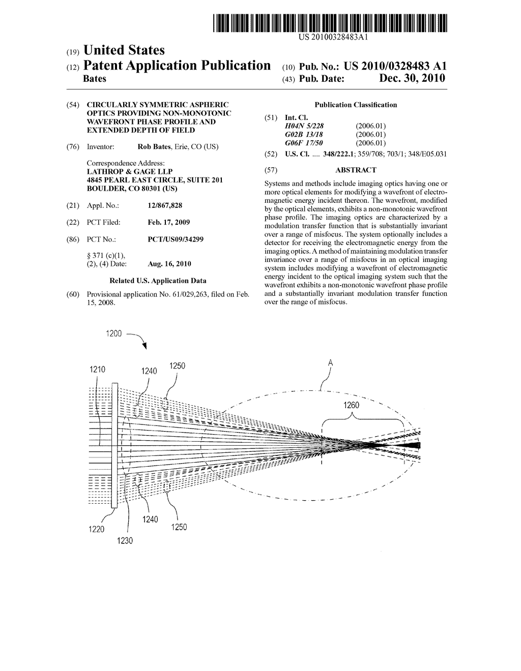 Circularly Symmetric Aspheric Optics Providing Non-Monotonic Wavefront Phase Profile and Extended Depth of Field - diagram, schematic, and image 01