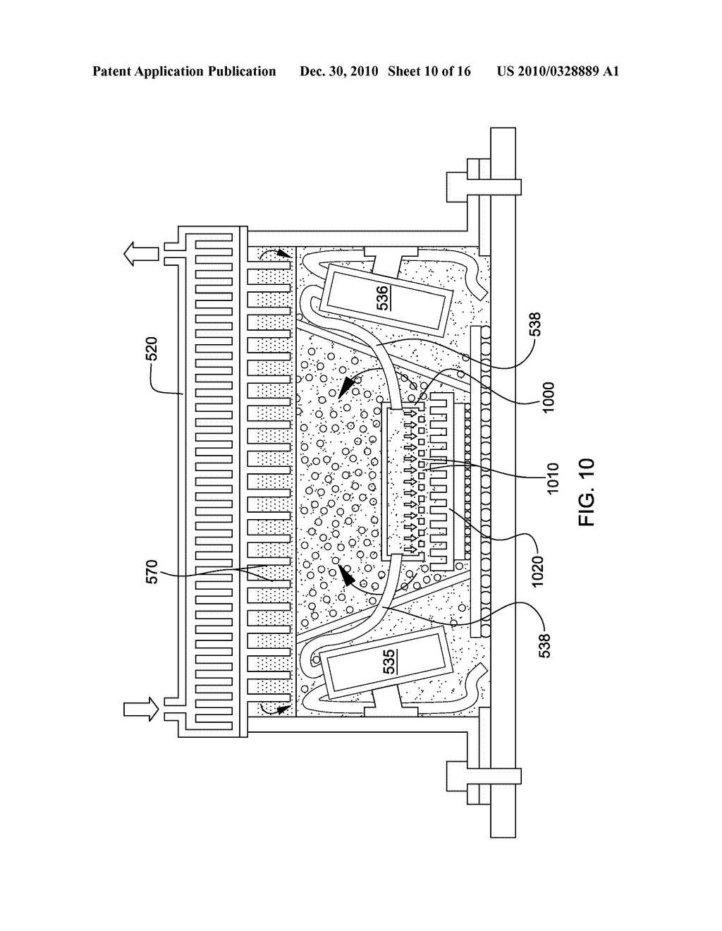 COOLED ELECTRONIC MODULE WITH PUMP-ENHANCED, DIELECTRIC FLUID IMMERSION-COOLING - diagram, schematic, and image 11