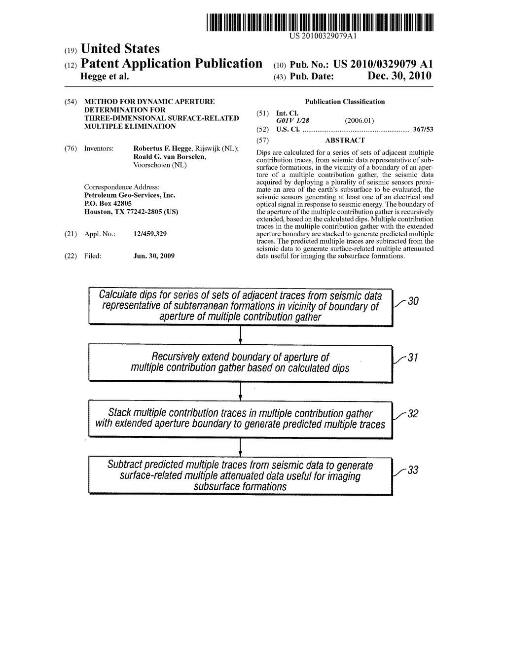 Method for dynamic aperture determination for three-dimensional surface-related multiple elimination - diagram, schematic, and image 01