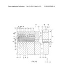 Near-field light generating device including near-field light generating element disposed over waveguide with buffer layer and adhesion layer therebetween diagram and image