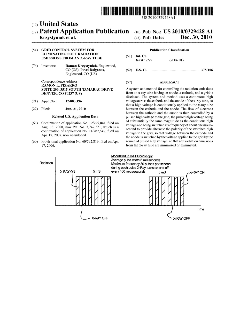 Grid control system for eliminating soft radiation emissions from an x-ray tube - diagram, schematic, and image 01