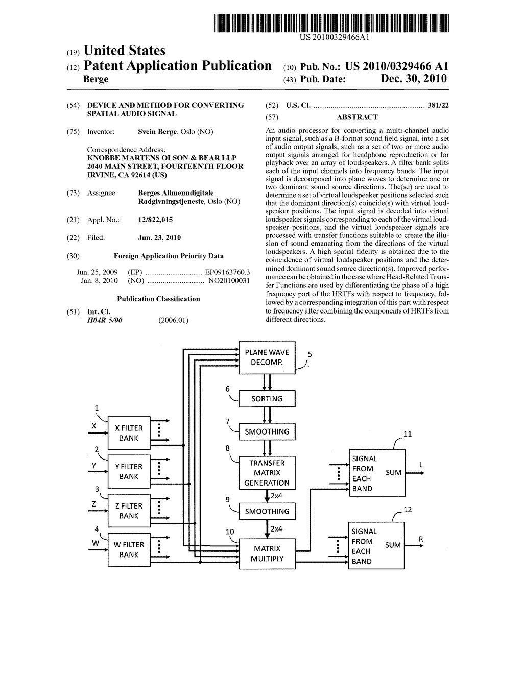 DEVICE AND METHOD FOR CONVERTING SPATIAL AUDIO SIGNAL - diagram, schematic, and image 01