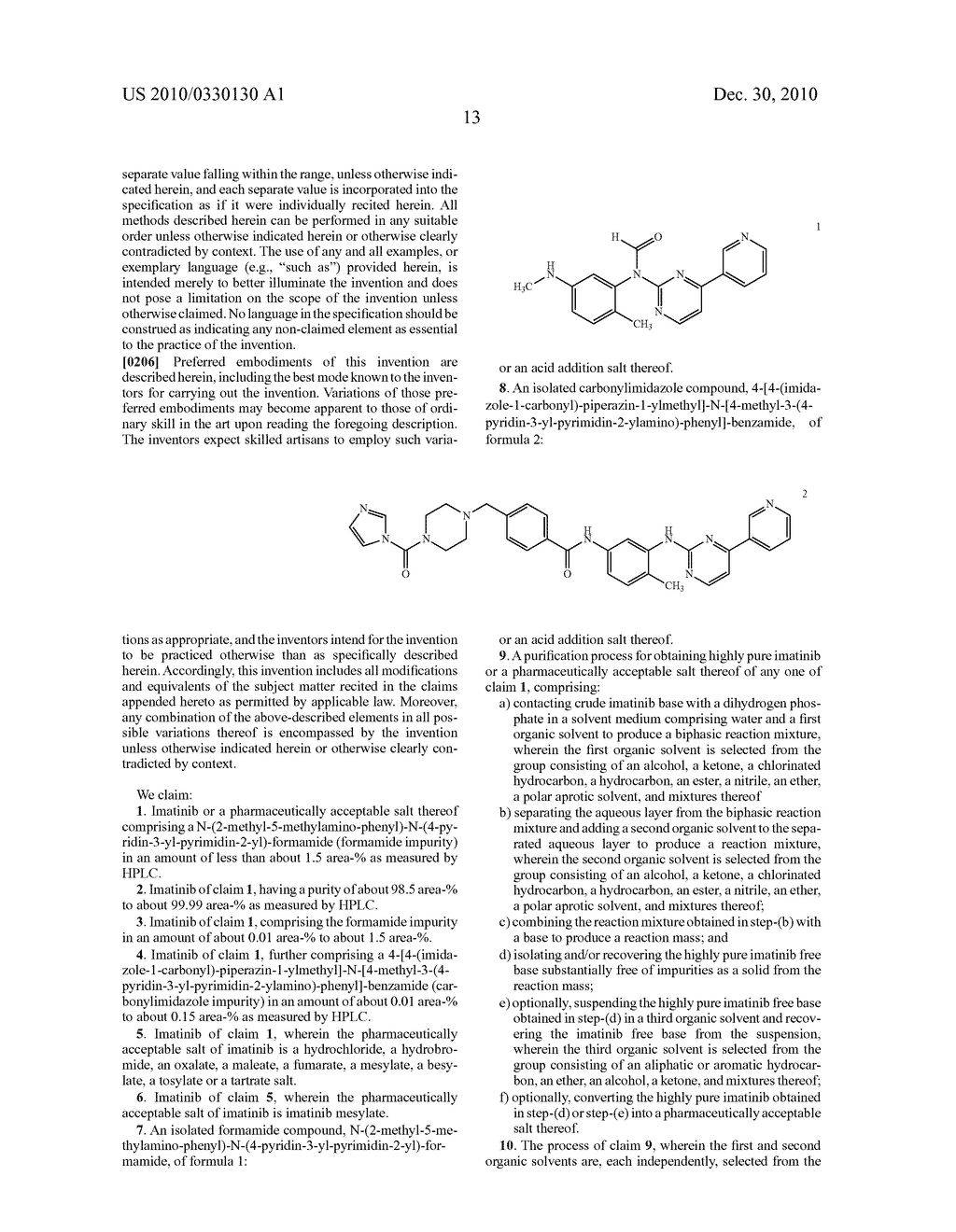 SUBSTANTIALLY PURE IMATINIB OR A PHARMACEUTICALLY ACCEPTABLE SALT THEREOF - diagram, schematic, and image 20
