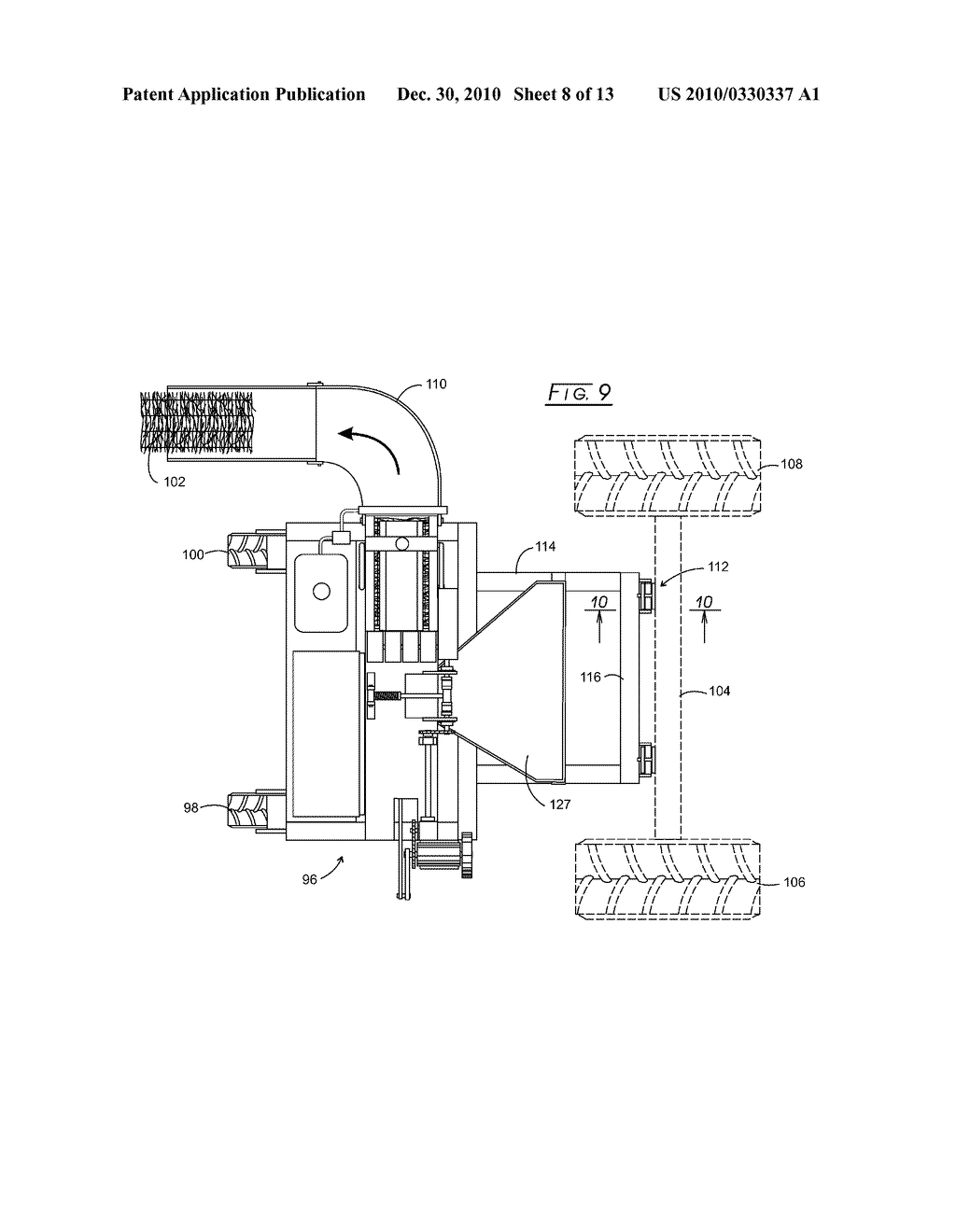 Crop Residue Baler Integrated With Harvester, Method for Baling Crop Residue, and Resulting Trapezoidal Crop Residue Bale - diagram, schematic, and image 09