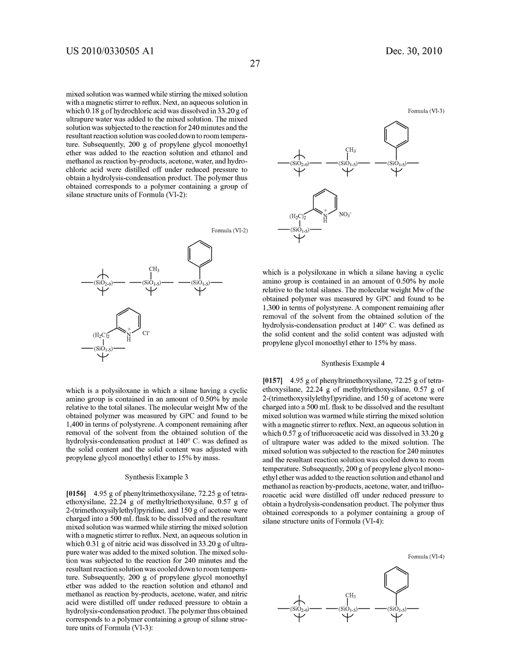 RESIST UNDERLAYER FILM FORMING COMPOSITION CONTAINING SILICONE HAVING CYCLIC AMINO GROUP - diagram, schematic, and image 30