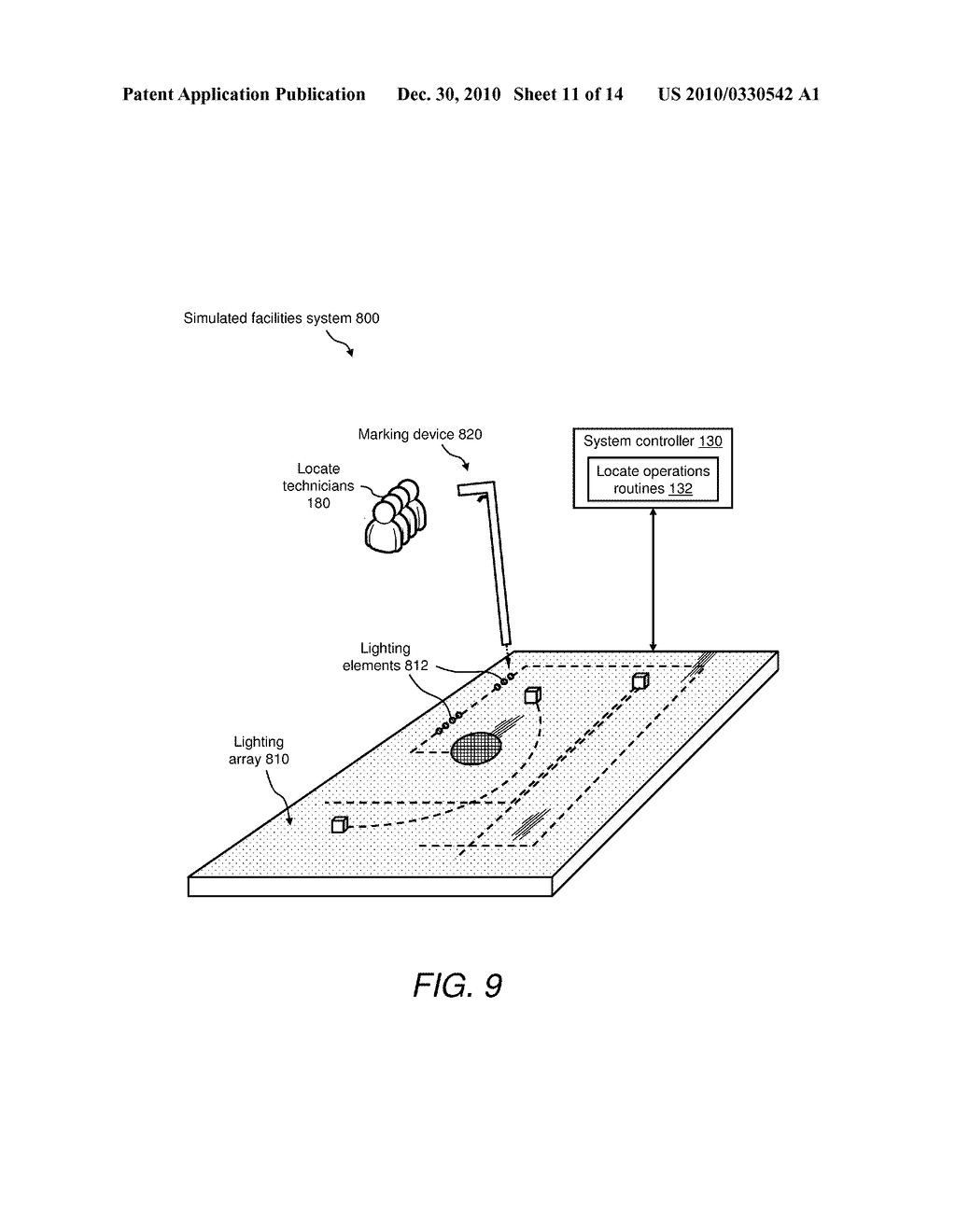 SYSTEMS FOR AND METHODS OF SIMULATING FACILITIES FOR USE IN LOCATE OPERATIONS TRAINING EXERCISES - diagram, schematic, and image 12