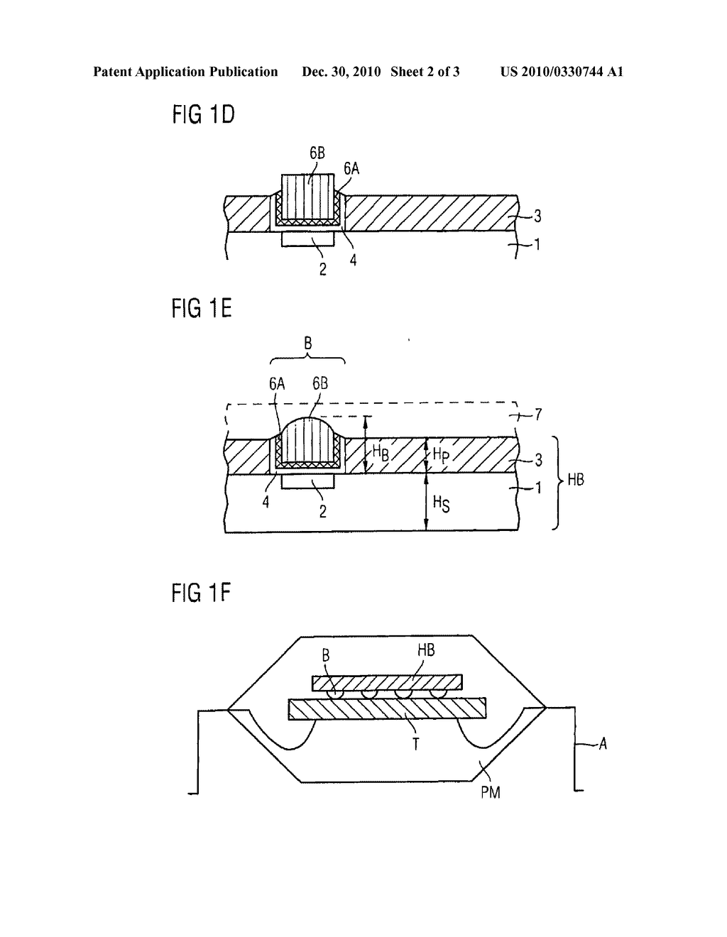 ULTRATHIN SEMICONDUCTOR CIRCUIT HAVING CONTACT BUMPS AND CORRESPONDING PRODUCTION METHOD - diagram, schematic, and image 03