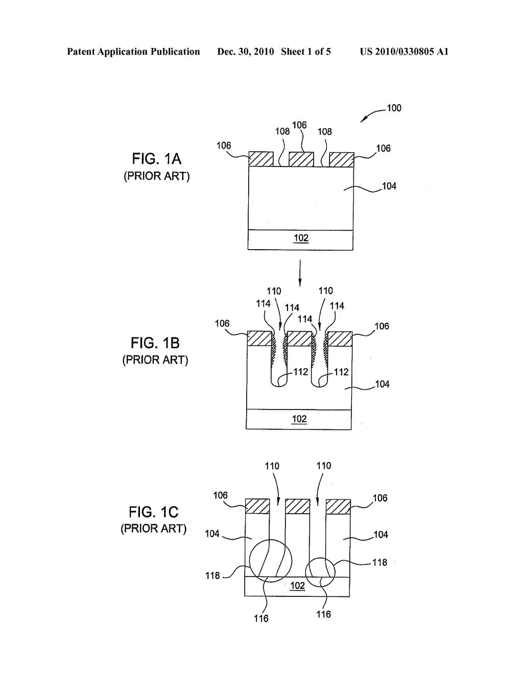 METHODS FOR FORMING HIGH ASPECT RATIO FEATURES ON A SUBSTRATE - diagram, schematic, and image 02