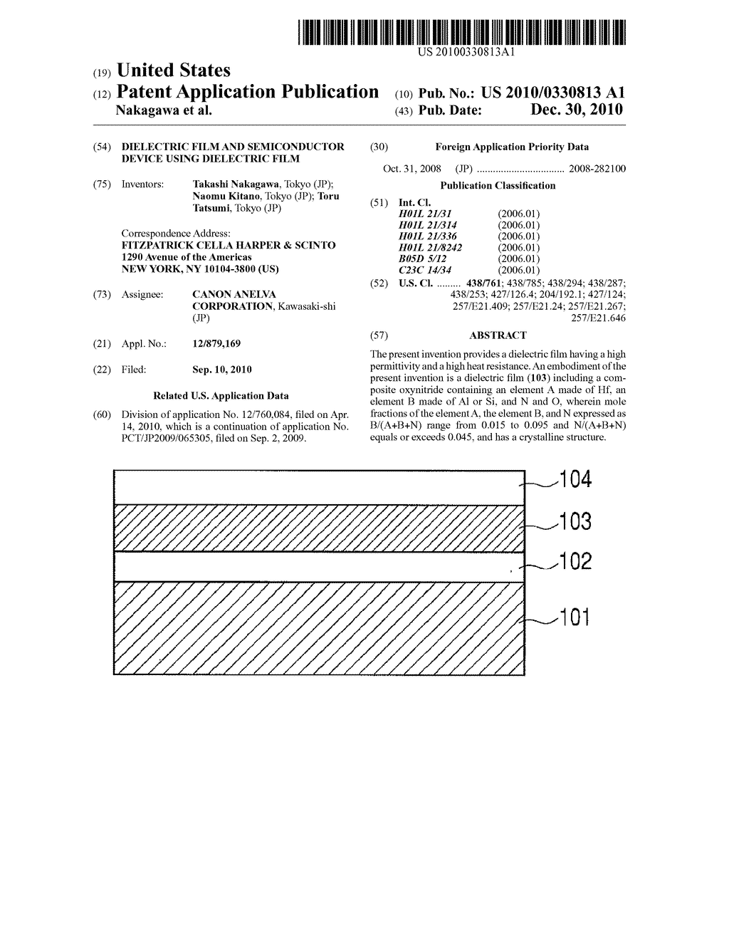 DIELECTRIC FILM AND SEMICONDUCTOR DEVICE USING DIELECTRIC FILM - diagram, schematic, and image 01