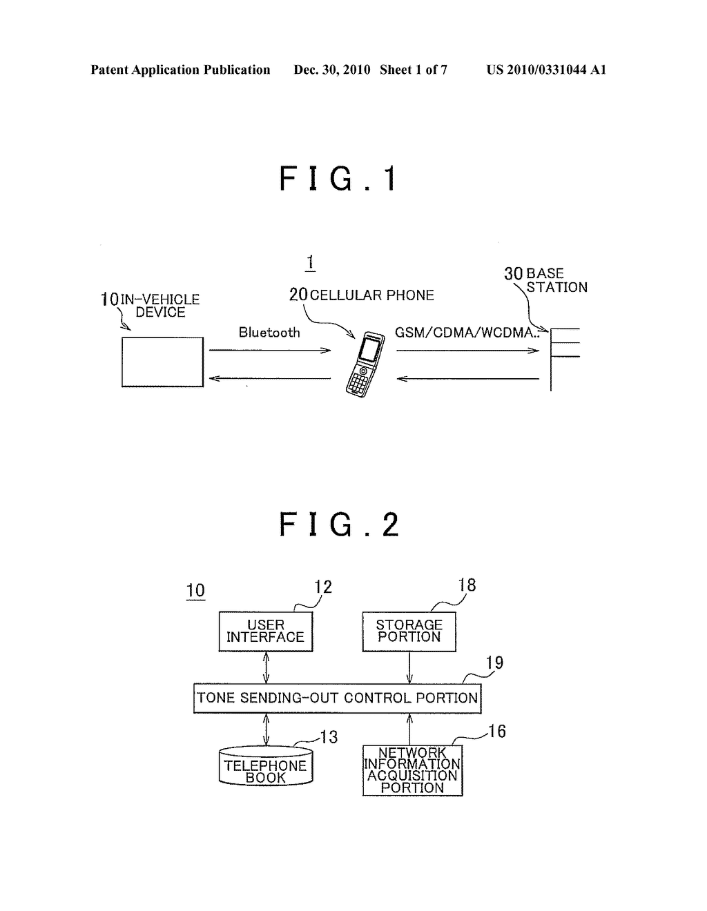 IN-VEHICLE HANDS-FREE PHONE SYSTEM, AND TONE SENDING-OUT METHOD - diagram, schematic, and image 02