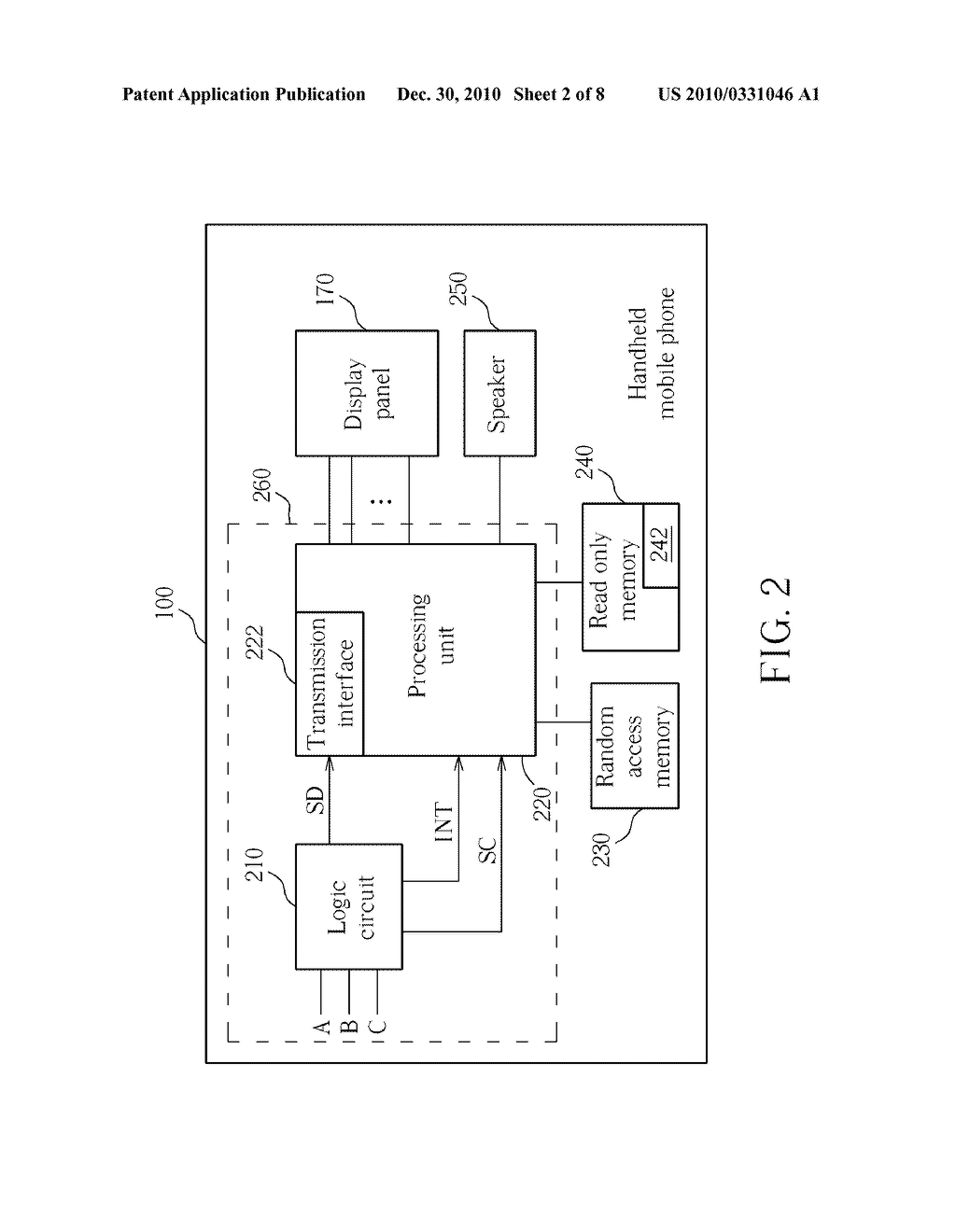 HANDHELD MOBILE PHONE AND METHOD FOR RESETTING THE HANDHELD MOBILE PHONE THEREOF - diagram, schematic, and image 03