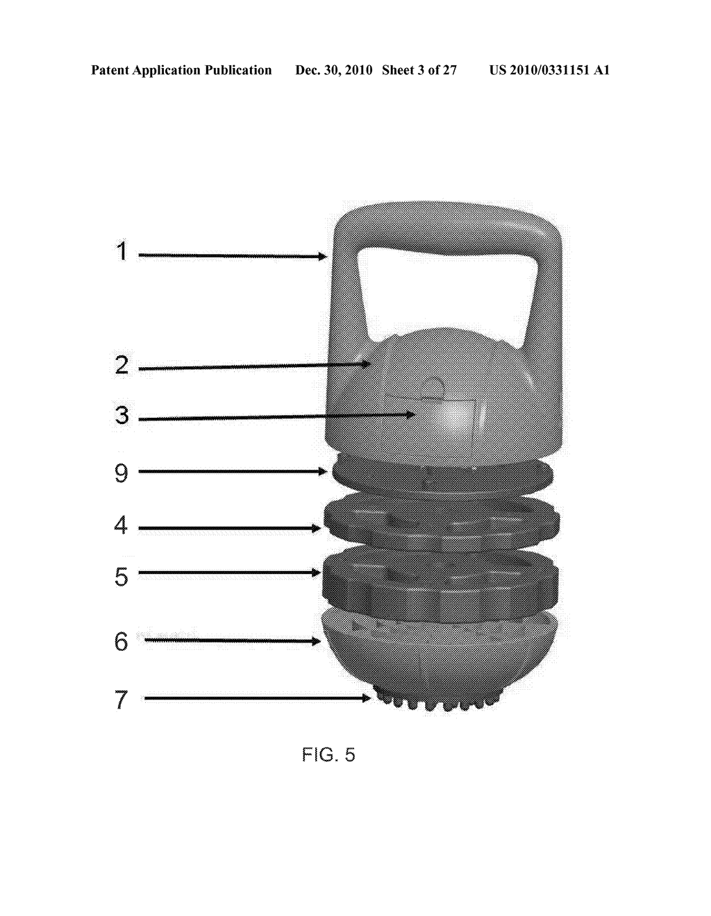 Vibratory Exercise Device with Low Center of Gravity and Modular Weights - diagram, schematic, and image 04