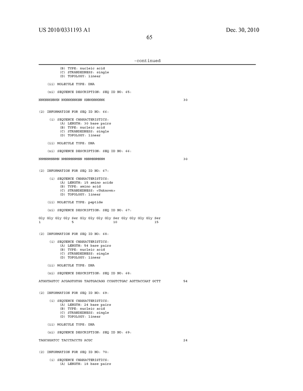 Methods for generating polynucleotides having desired characteristics by iterative selection and recombination - diagram, schematic, and image 103