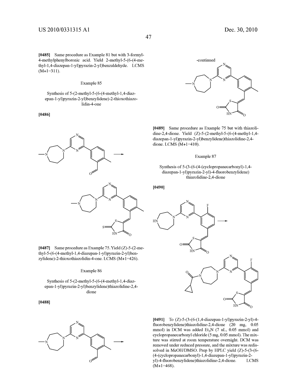 RHODANINES AND RELATED HETEROCYCLES AS KINASE INHIBITORS - diagram, schematic, and image 48