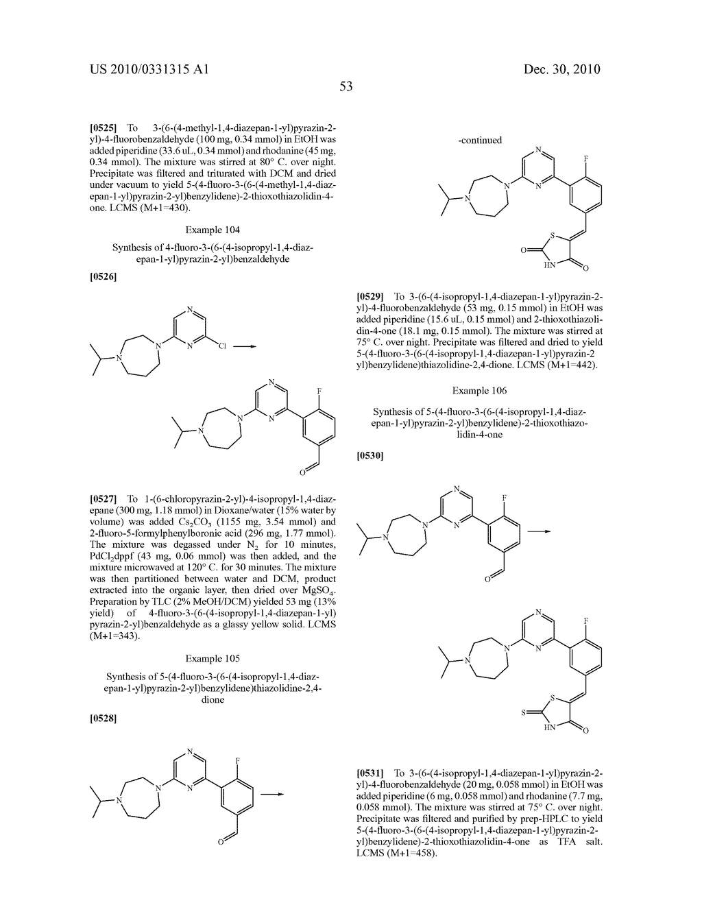 RHODANINES AND RELATED HETEROCYCLES AS KINASE INHIBITORS - diagram, schematic, and image 54