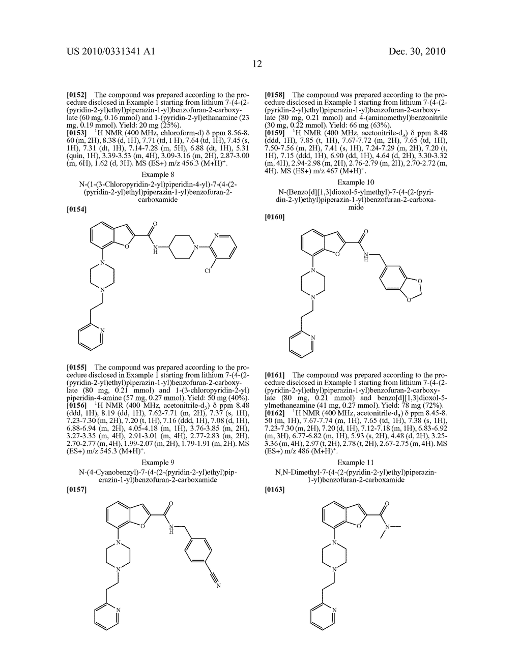 2-CARBOXAMIDE-7-PIPERAZINYL-BENZOFURAN DERIVATIVES 774 - diagram, schematic, and image 13