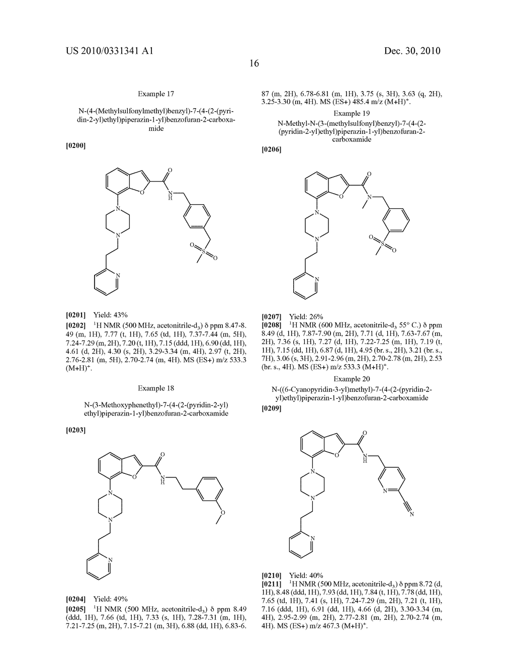 2-CARBOXAMIDE-7-PIPERAZINYL-BENZOFURAN DERIVATIVES 774 - diagram, schematic, and image 17