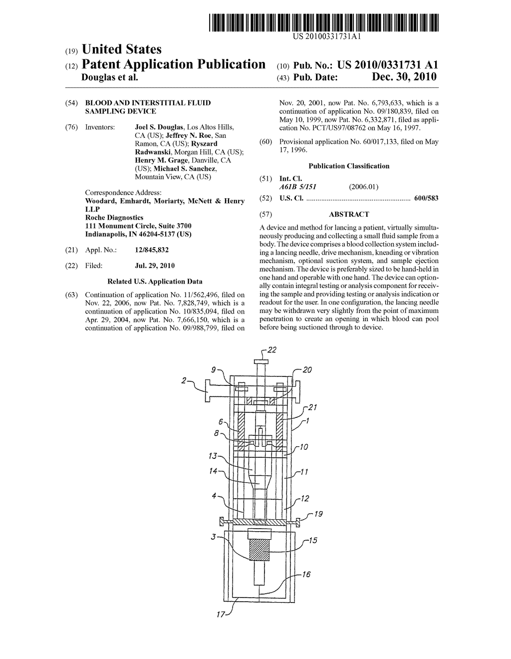 BLOOD AND INTERSTITIAL FLUID SAMPLING DEVICE - diagram, schematic, and image 01