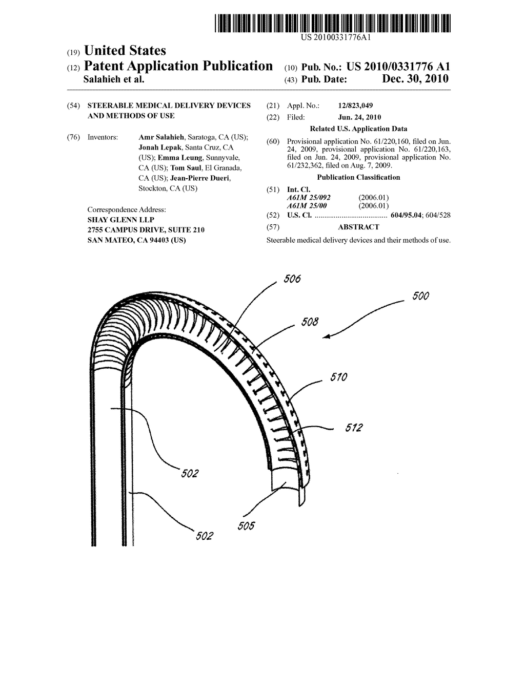 Steerable Medical Delivery Devices and Methods of Use - diagram, schematic, and image 01