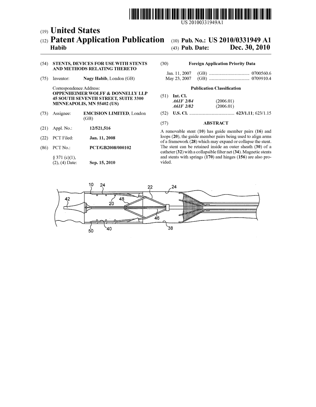 STENTS, DEVICES FOR USE WITH STENTS AND METHODS RELATING THERETO - diagram, schematic, and image 01