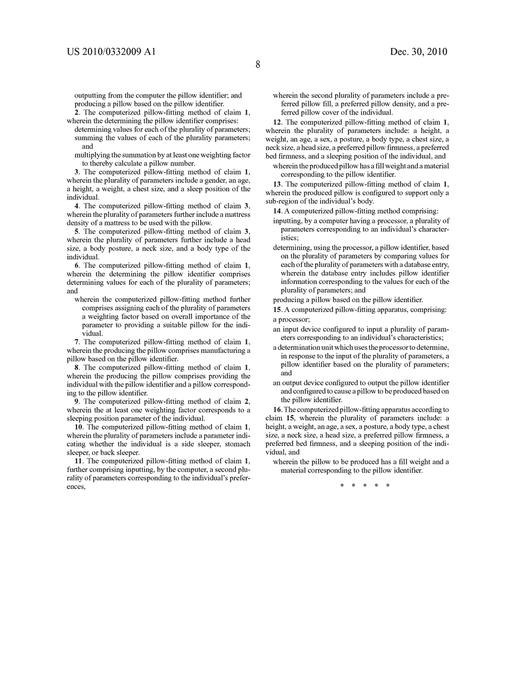 COMPUTERIZED PILLOW-FITTING METHODS AND APPARATUSES - diagram, schematic, and image 19