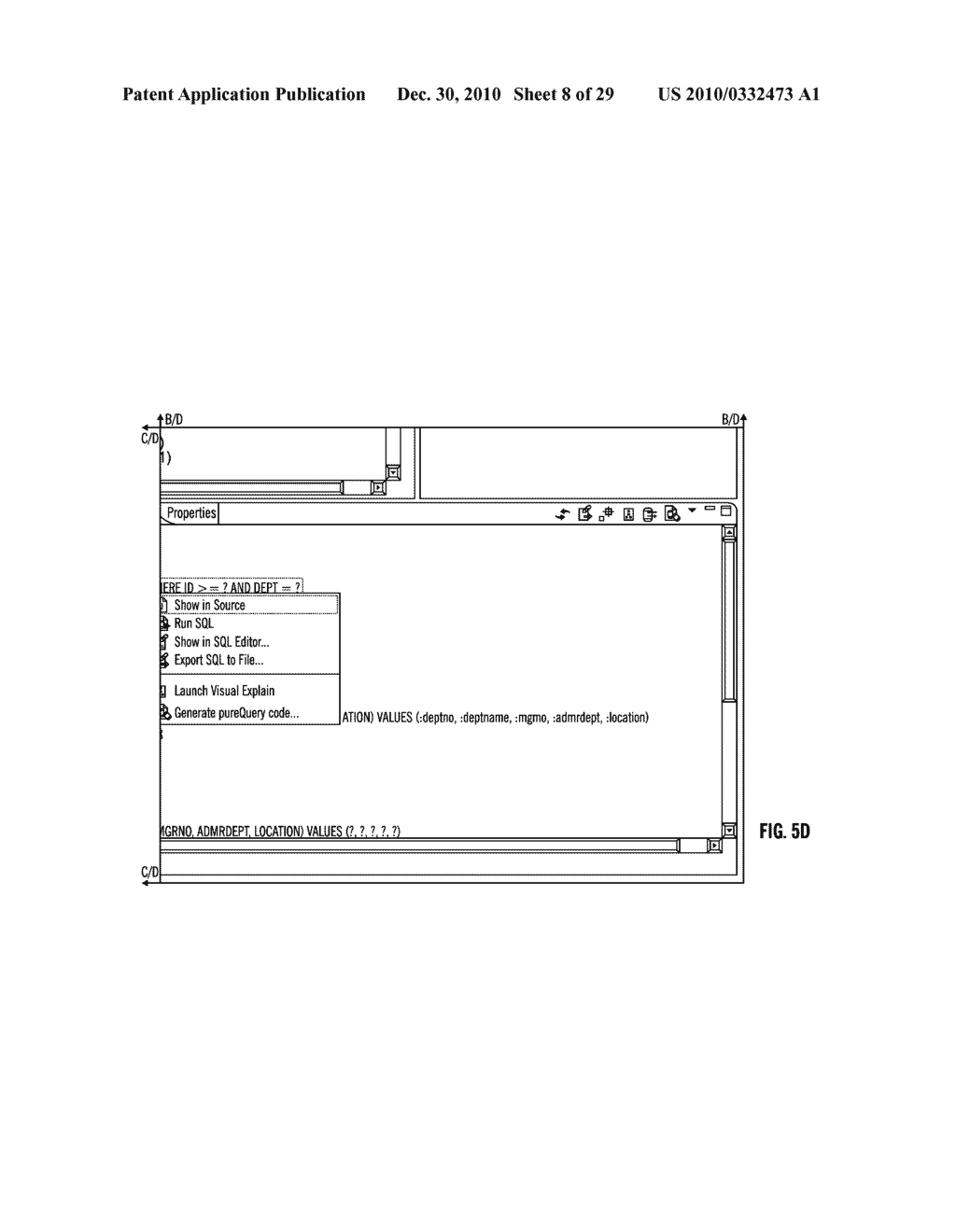 CORRELATING QUERIES ISSUED BY APPLICATIONS WITH THEIR SOURCE LINES AND ANALYZING APPLICATIONS FOR PROBLEM DETERMINATION AND WHERE USED ANALYSIS - diagram, schematic, and image 09